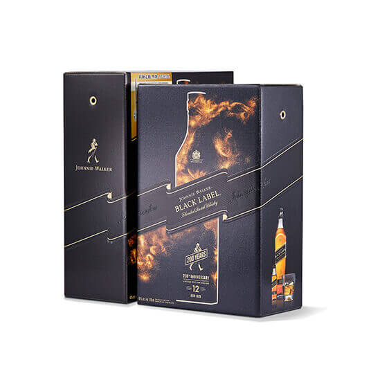 Johnnie Walker Black Label, Double Black Whisky Packaging Box Design by Oriental Packing