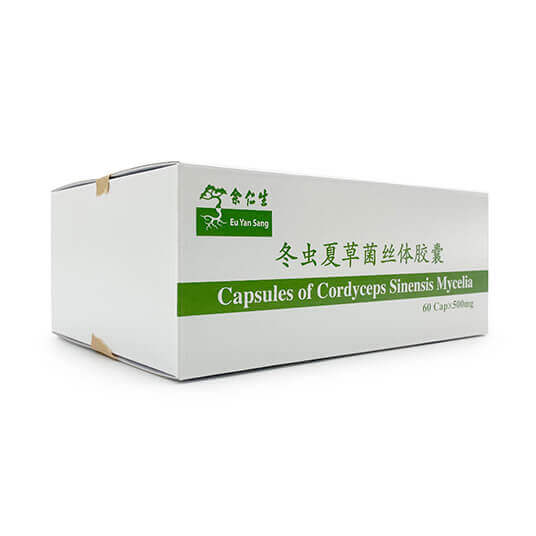 Eu Yan Sang：Capsules of Cordyceps Sinensis Mycelia Product Packages